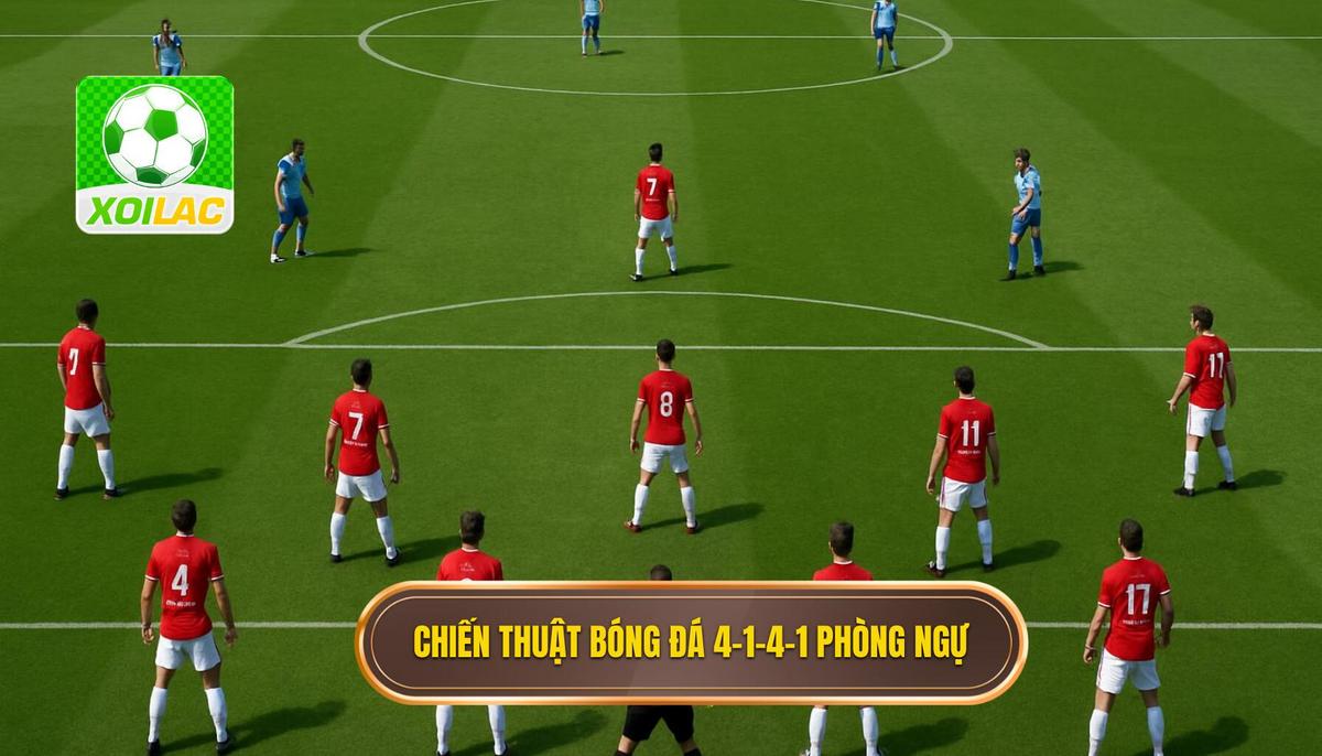 Chiến thuật bóng đá 4-1-4-1 phòng ngự