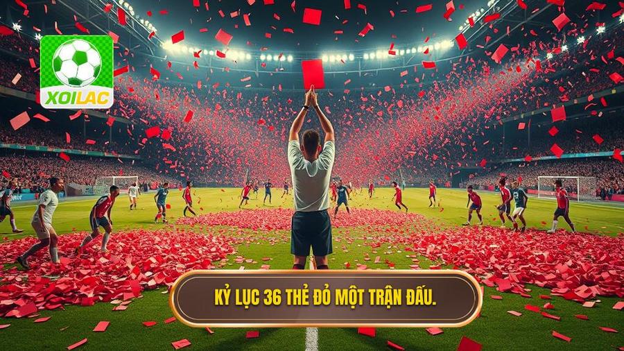 1. Kỷ lục 36 thẻ đỏ một trận đấu.