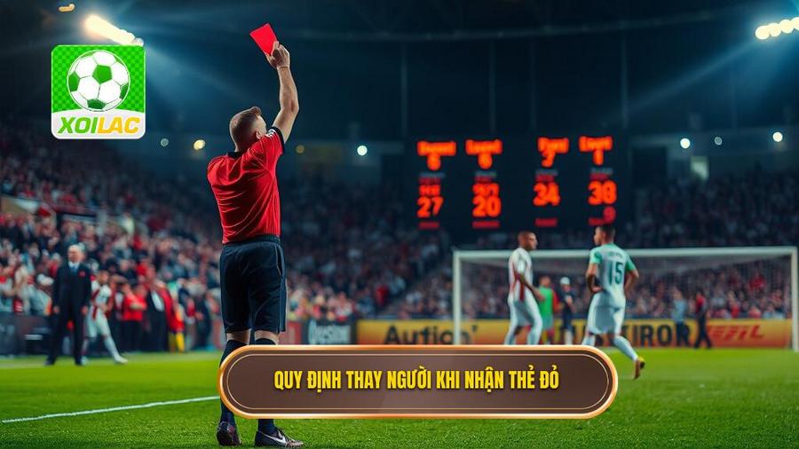 2. Quy định thay người khi nhận thẻ đỏ