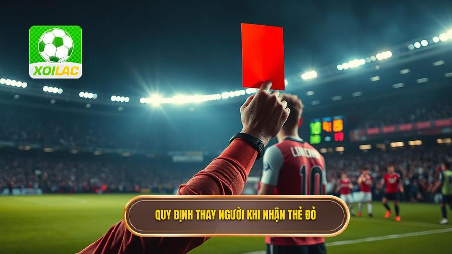 3. Quy định thay người khi nhận thẻ đỏ