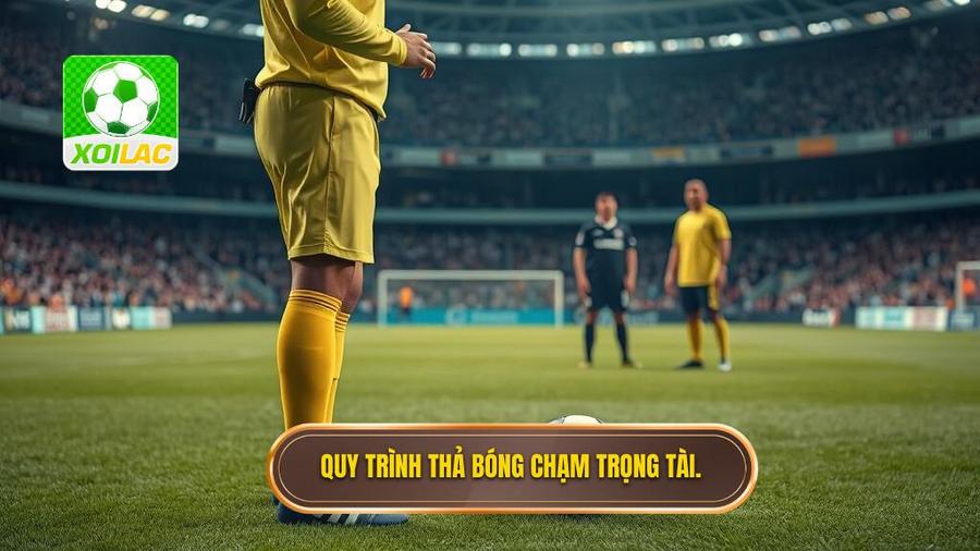 3. Quy trình thả bóng chạm trọng tài.