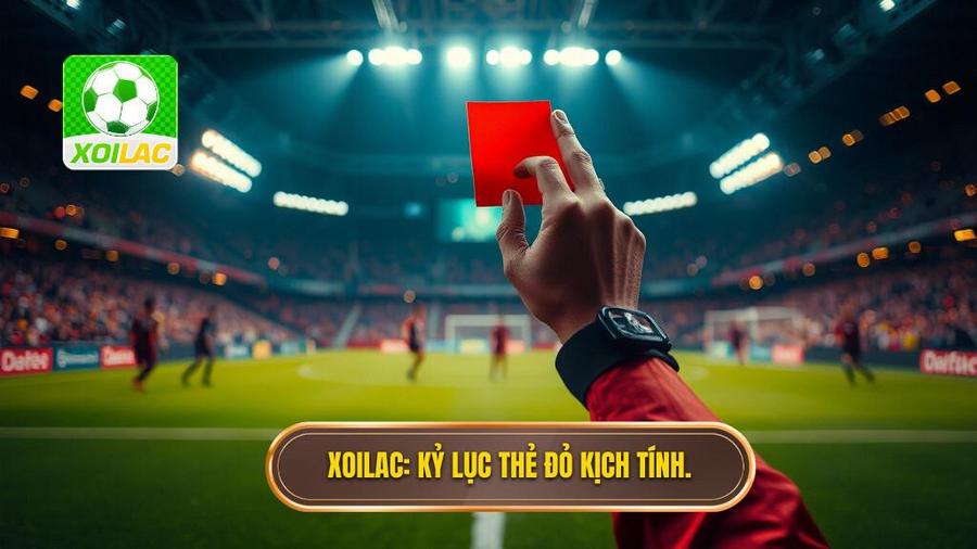 XOILAC_ Kỷ lục thẻ đỏ kịch tính.