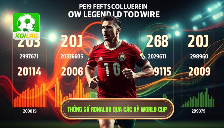 Bảng so sánh thông số của Ronaldo qua các kỳ World Cup